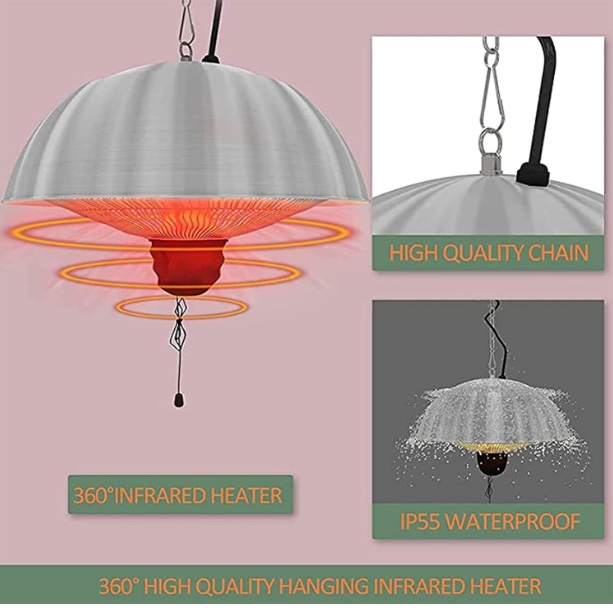 Mirror infrared heater bathroom